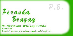 piroska brazay business card